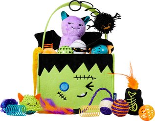 Frisco Halloween Frankenstein Boo Bag Variety Pack Cat Toy with Silvervine & Catnip, 15 count