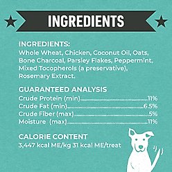 Cloud Star Wag More Bark Less Dental Chicken, Bone Charcoal, Parsley, Peppermint Crunchy Dog Treats, 14-oz box slide 2 of 7