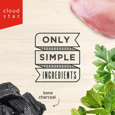 Show full view: Cloud Star Wag More Bark Less Dental Chicken, Bone Charcoal, Parsley, Peppermint Crunchy Dog Treats, 14-oz box slide 5 of 9