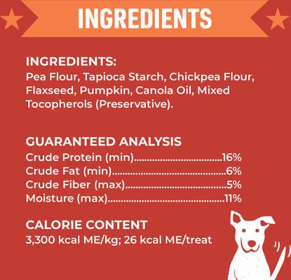 Show full view: Cloud Star Wag More Bark Less Grain-Free Pumpkin Crunchy Dog Treats, 14-oz box slide 3 of 11