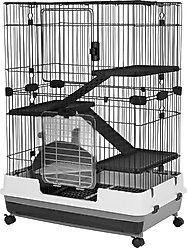 A&E Cage Company 43-in 4-Tier Small Animal Cage, Black, X-Large