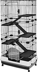 A&E Cage Company 60-in 6-Tier Small Animal Cage, Black