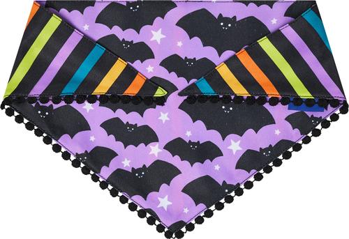 Show full view: Frisco Reversible Bats & Striped Bandana with Pom-Pom Trim Costume, X-Large/XX-Large slide 4 of 9