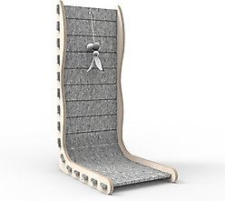 Happy & Polly Modern Felt L-Shape Cat Scratcher, Grey