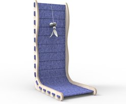 Happy & Polly L-Shape 26.8-in Modern Felt Cat Scratcher, Purple