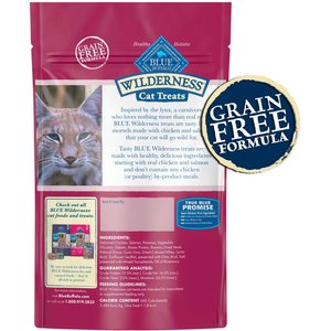 Blue Buffalo Wilderness Chicken & Salmon Grain-Free Cat Treats, 2-oz bag