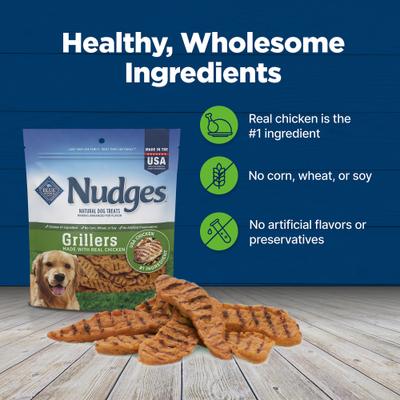 Show full view: Blue Buffalo Nudges Grillers Chicken Dog Treats, 16-oz bag slide 8 of 11