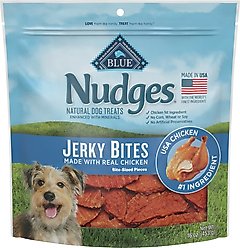 Blue Buffalo Nudges Jerky Bites Chicken Jerky Dog Treats, 16-oz bag, 1 count