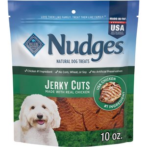 Blue Buffalo Nudges Jerky Cuts Chicken Dog Treats, 10-oz bag