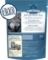 Blue Buffalo Wilderness Wild Bones Grain-Free Small Dental Dog Treats, 27-oz bag, count varies slide 2 of 9