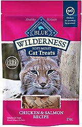 Blue Buffalo Wilderness Chicken & Salmon Grain-Free Cat Treats, 2-oz bag