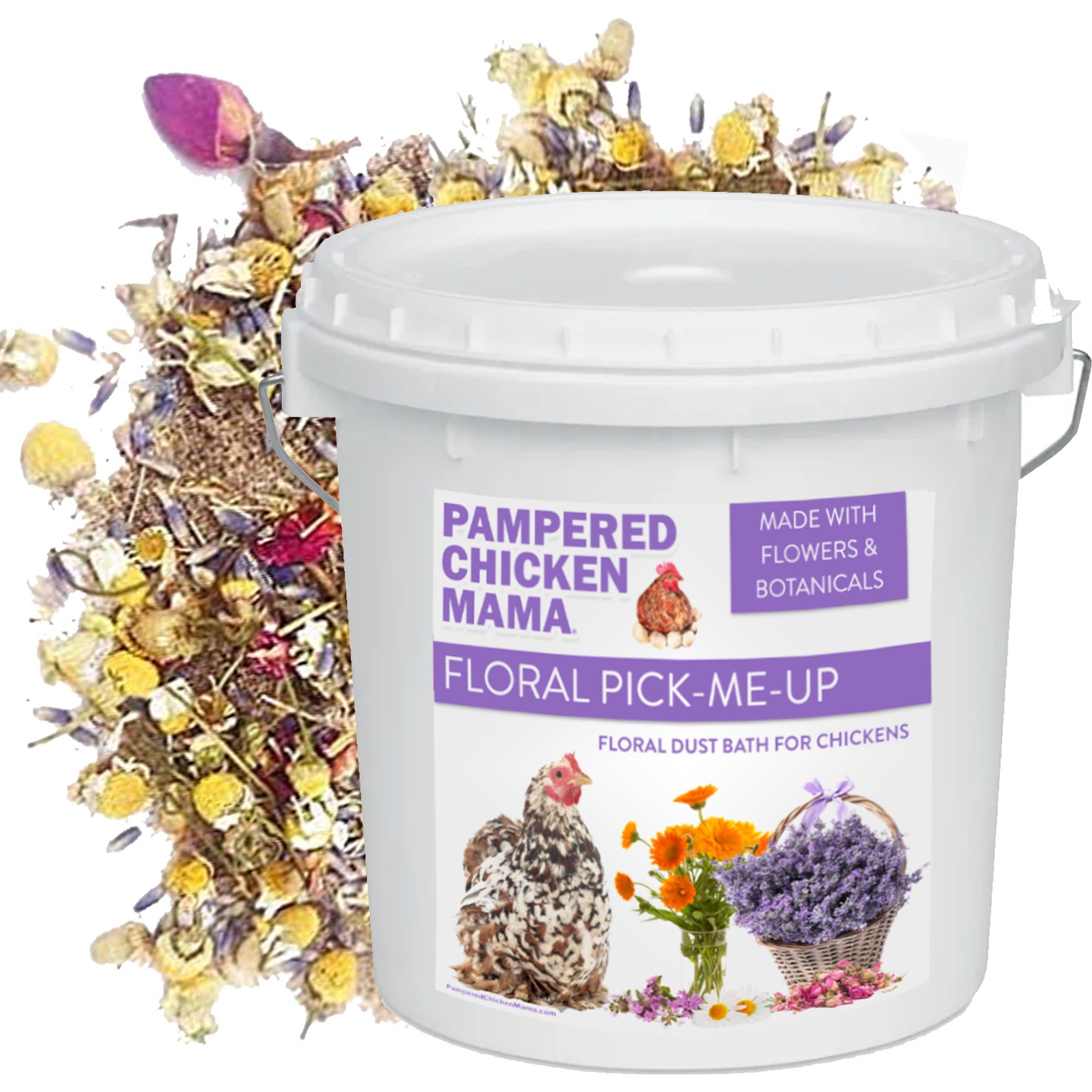 Pampered Chicken Mama Pick Me Up Floral Dust Bath Chicken Insect Control, 20-lb bag