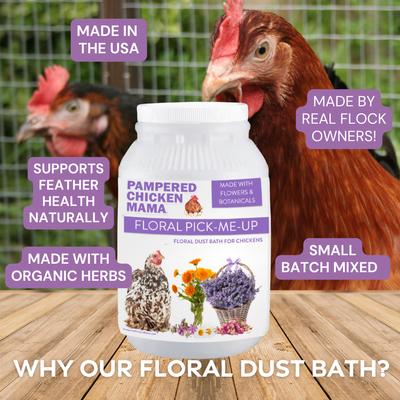 Show full view: Pampered Chicken Mama Pick Me Up Floral Dust Bath Chicken Insect Control, 5-lb bag slide 7 of 8