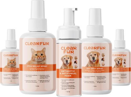 Show full view: ClearFur Hot Spots & Itchiness Wound Care Spray for Dogs & Cats, 4-fl oz bottle slide 3 of 6
