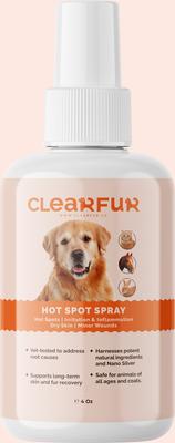Show full view: ClearFur Hot Spots & Itchiness Wound Care Spray for Dogs & Cats, 4-fl oz bottle slide 4 of 6