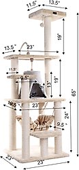 Armarkat 65-in Faux Fur Cat Tree & Condo, Beige, 65-in slide 2 of 9