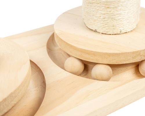 Show full view: Armarkat 15-in Sisal Cat Scratching Post with Ball Toy, Natural Beige slide 7 of 12