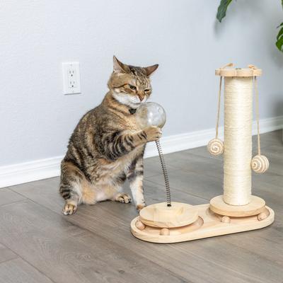 Show full view: Armarkat 15-in Sisal Cat Scratching Post with Ball Toy, Natural Beige slide 5 of 12