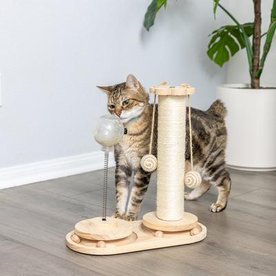 Show full view: Armarkat 15-in Sisal Cat Scratching Post with Ball Toy, Natural Beige slide 2 of 12