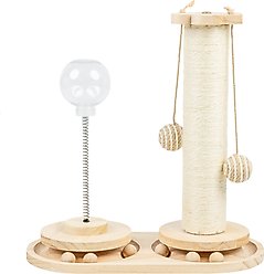 Armarkat 15-in Sisal Cat Scratching Post with Ball Toy, Natural Beige slide 1 of 9