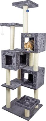 Show full view: Armarkat Real Wood Giant Cat Tower, Dark Gray, 80-in slide 4 of 12