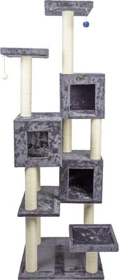 Show full view: Armarkat Real Wood Giant Cat Tower, Dark Gray, 80-in slide 5 of 12