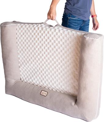 Show full view: Armarkat Bolstered Dog & Cat Bed, Ivory & Beige slide 6 of 10