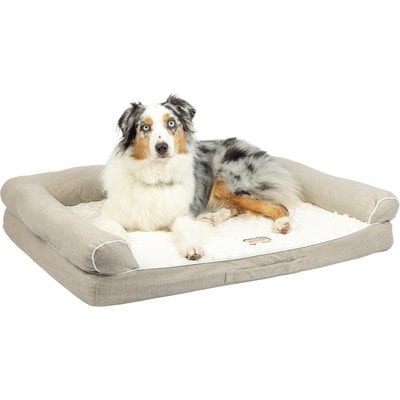 Armarkat Armarkat Bolstered Dog & Cat Bed, Ivory & Beige