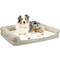 Show in main carousel: Armarkat Bolstered Dog & Cat Bed, Ivory & Beige slide 1 of 10