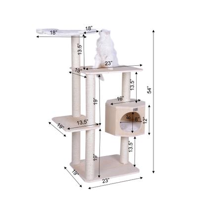 Show full view: Armarkat 54-in Wooden Cat Tree & Condo slide 9 of 13