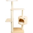 Armarkat 54-in Carpeted Condo Cat Tree, Brown