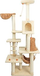 Armarkat 78-in Faux Fur Cat Tree & Condo, Goldenrod