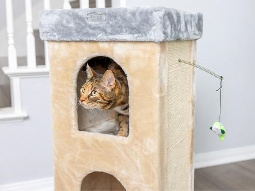Show full view: Armarkat 32-in Faux Fur Cat Condo, Beige slide 6 of 13