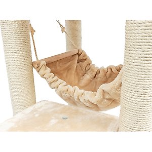 Armarkat 65-in Faux Fur Cat Tree & Condo, Beige, 65-in