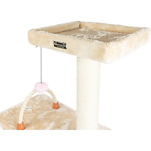 Armarkat 65-in Faux Fur Cat Tree & Condo, Beige, 65-in
