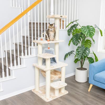 Show full view: Armarkat 65-in Faux Fur Cat Tree & Condo, Beige, 65-in slide 3 of 13