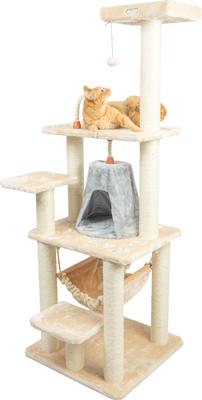 Show full view: Armarkat 65-in Faux Fur Cat Tree & Condo, Beige, 65-in slide 2 of 13