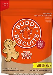 Buddy Biscuits with Peanut Butter Oven Baked Dog Treats, 2-lb bag
