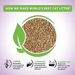 World's Best Lavender Scented Clumping Corn Cat Litter, 28-lb bag