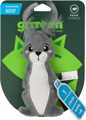 Show full view: Grrreen Arctic Hare Catnip Plush Cat Toy, Grey, Small + Whale Kicker Plush Cat Toy with Catnip, Blue, Small slide 2 of 9