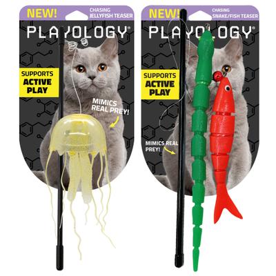 Show full view: Playology Jellyfish Teaser Cat Toy + Snake & Fish Teaser Cat Toy slide 1 of 9