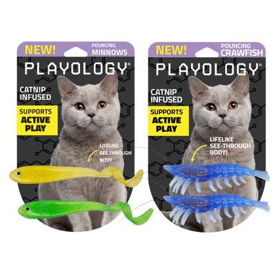 Show full view: Playology Minnows Cat Toy with Catnip, 2 count + Crawfish Cat Toy with Catnip, 2 count slide 1 of 9