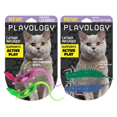 Show full view: Playology Lizards with Bugs Cat Toy with Catnip, 2 count + Jelly Critters Cat Toy with Catnip, 2 count slide 1 of 9