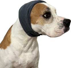 Labra Calming Noise Protection Dog Ear Headband, Gray, Small
