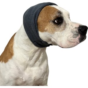 Labra Calming Noise Protection Dog Ear Headband, Gray, Medium