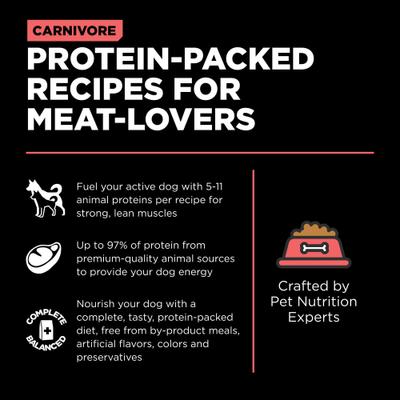Show full view: Go! Solutions Carnivore Grain-Free Salmon + Cod Recipe Dry Dog Food, 22-lb bag slide 6 of 11