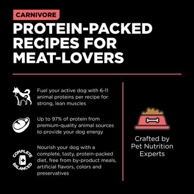 Show full view: Go! Solutions Carnivore Grain-Free Salmon + Cod Recipe Dry Dog Food, 12-lb bag slide 6 of 11