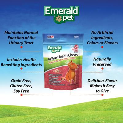 Show full view: Emerald Pet Feline Health Urinary Tract Support Grain-Free Cat Treats, 2.5-oz bag slide 5 of 10