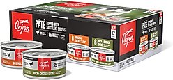 ORIJEN Premium Original Variety Pack Duck & Chicken Pate Wet Cat Food Recipes, 3-oz can, case of 12