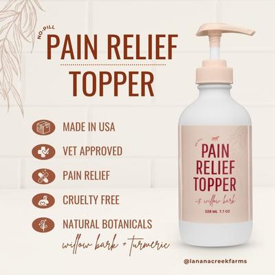 Show full view: Lanana Creek Farms Pain Relief Liquid Food Topper for Dogs, 7.7-fl oz bottle slide 4 of 7